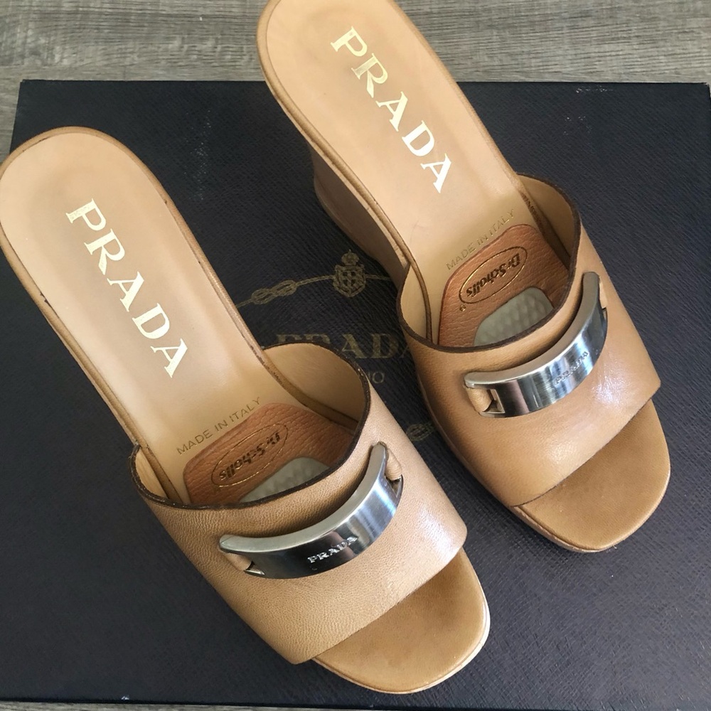Rare Prada Wedge Slides - image 2